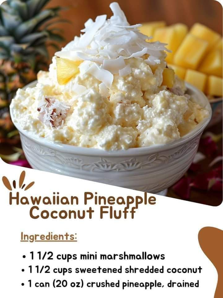 Hawaiian Pineapple Coconut Fluff 🍍🥥 – Health Recipes