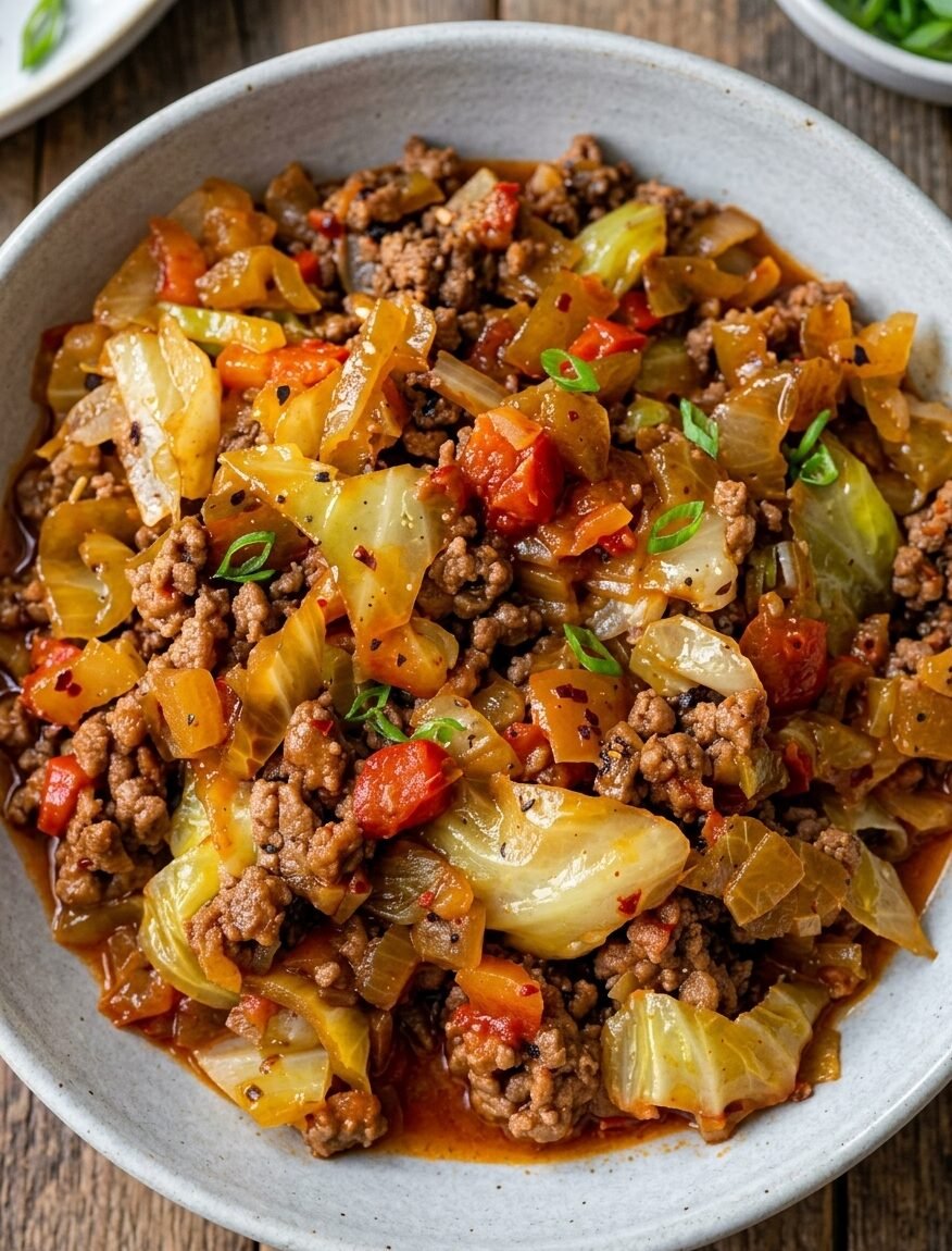 Weight Watcher Cabbage and Ground Beef