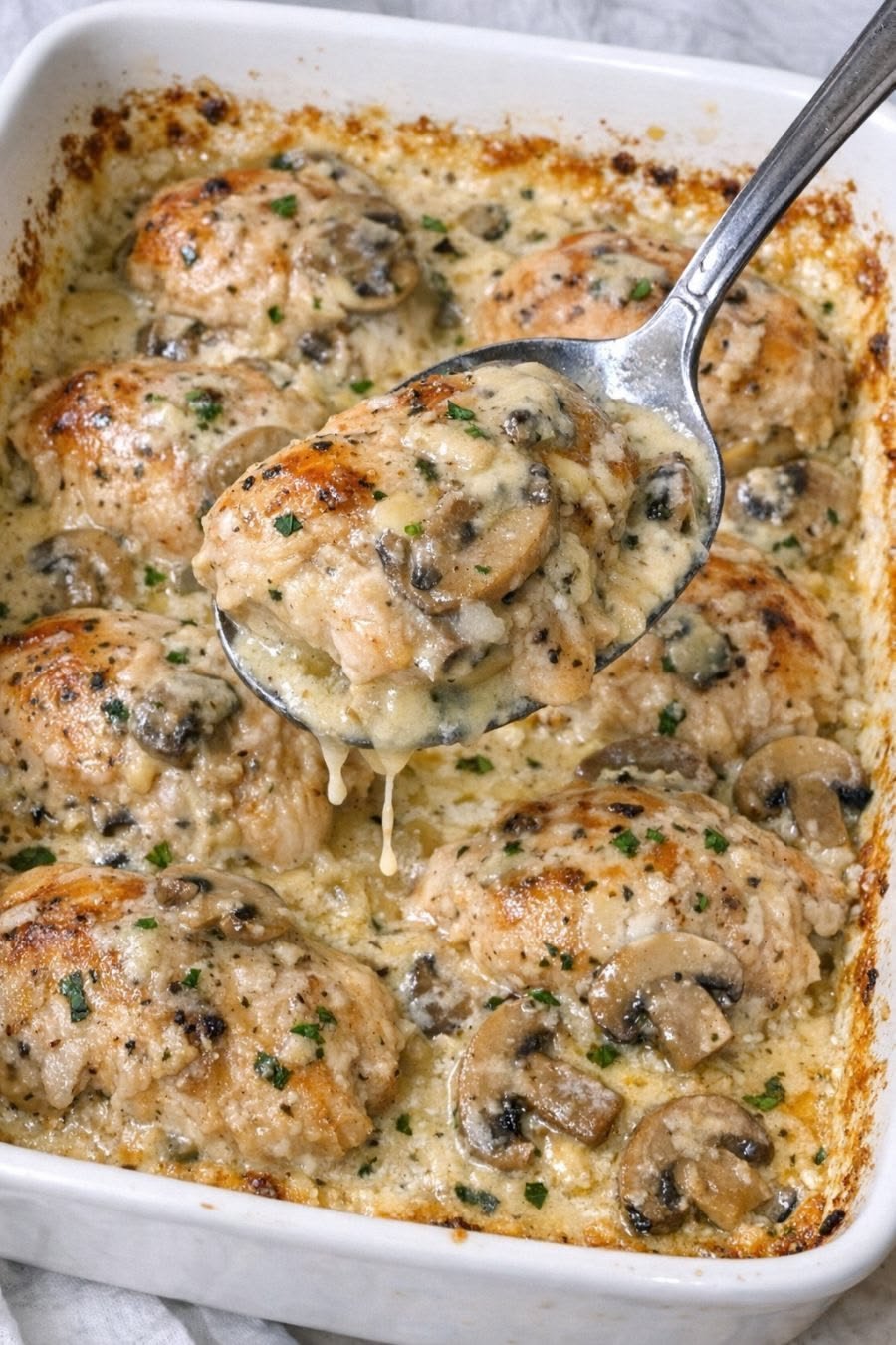 Creamy Green Chile Taco Baked Chicken