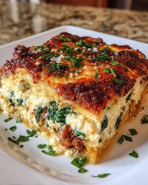Butternut Squash and Spinach Lasagna