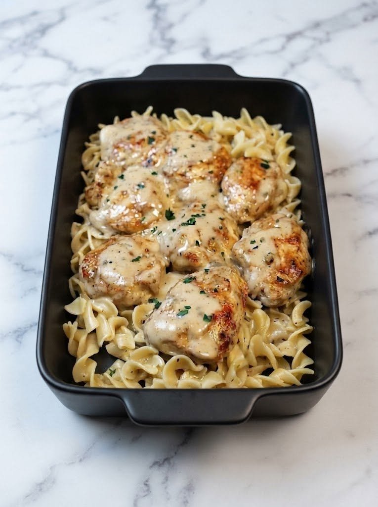 🍗 Keto One-Pan Chicken with Creamy Buttered Sauce Some dinners just feel like a warm hug after a long day. This Keto One-Pan Chicken with Creamy Buttered Sauce is one of those meals. I first started making this kind of dinner on evenings when I wanted something rich and comforting but absolutely did not want a sink full of dishes afterward. One skillet, tender golden chicken, plenty of garlic, butter, Parmesan, and a silky cream sauce—it checks every box. The sauce is the real star. It's buttery without being greasy, creamy without needing flour, and packed with garlicky Parmesan flavor. I like serving the chicken over sautéed zucchini noodles or cauliflower rice so there's something to soak up every last drop. It's become one of those recipes I turn to when dinner needs to be easy but I still want everyone around the table to feel like we're eating something special. And the best part? Everything cooks in one pan. ❤️ Why You'll Love This Keto Chicken Everything cooks in one skillet Naturally low in carbohydrates Tender, juicy chicken Rich buttery garlic cream sauce Parmesan adds incredible savory flavor Ready in about 30 minutes Minimal cleanup Easy enough for a weeknight Great with zucchini, broccoli, cauliflower rice, or spinach One-pan keto chicken recipes commonly combine browned chicken with butter, garlic, cream, Parmesan, and a low-carb vegetable or side. 🛒 Ingredients For the Chicken 4 boneless, skinless chicken breasts 1 tbsp olive oil 1 tbsp butter 1 tsp Italian seasoning 1/2 tsp garlic powder 1/2 tsp paprika 1/2 tsp salt 1/4 tsp black pepper For the Creamy Buttered Sauce 3 tbsp butter 4 garlic cloves, minced 1 cup heavy cream 1/2 cup chicken broth 3/4 cup freshly grated Parmesan cheese 1/2 tsp Italian seasoning 1/4 tsp black pepper 1/4 tsp salt, or to taste 1 tbsp chopped fresh parsley Optional Low-Carb Vegetables Choose one or combine a few: 2 cups fresh spinach 2 cups sliced mushrooms 1 medium zucchini, sliced 1 cup broccoli florets 1/2 cup chopped sun-dried tomatoes, preferably packed in oil and drained 👩‍🍳 How to Make Keto One-Pan Chicken Step 1: Prepare the Chicken If your chicken breasts are very thick, slice them horizontally into thinner cutlets. This helps them cook more evenly and prevents the outside from becoming dry before the center is cooked. Pat the chicken dry with paper towels. Season both sides with: Italian seasoning Garlic powder Paprika Salt Black pepper Give the seasoning a gentle press into the chicken so it sticks. Step 2: Sear the Chicken Heat a large skillet over medium-high heat. Add the olive oil and butter. Once the butter is melted and bubbling, place the chicken in the pan. Cook for approximately 4–5 minutes per side, depending on thickness, until beautifully golden. Don't worry if the chicken isn't completely cooked yet. Transfer it to a plate. Those browned bits left behind in the skillet are exactly what you want. They're going to become part of the sauce. 🧄 Step 3: Make the Garlic Butter Base Reduce the heat to medium. Add the remaining butter to the same skillet. Add the minced garlic. Cook for about 30–60 seconds, stirring constantly. You want the garlic fragrant and lightly softened—not dark brown. The combination of garlic and butter hitting the hot pan is when the kitchen starts smelling ridiculously good. 🍄 Step 4: Add Your Vegetables If you're using mushrooms, add them now. Cook for approximately 4–5 minutes, stirring occasionally, until they're golden and have released some of their moisture. If you're using zucchini, cook it for about 2–3 minutes. For spinach, wait until later because it wilts very quickly. If using sun-dried tomatoes, add them after the mushrooms have softened. 🥛 Step 5: Make the Creamy Buttered Sauce Pour in the chicken broth. Use a wooden spoon to scrape up all those browned pieces from the bottom of the skillet. Let the broth simmer for about 1–2 minutes. Then pour in the heavy cream. Add the Italian seasoning and black pepper. Bring everything to a gentle simmer. Don't let the sauce boil aggressively. A gentle simmer helps the cream stay smooth. 🧀 Step 6: Add Parmesan Reduce the heat to low. Gradually sprinkle in the Parmesan cheese while stirring. Keep stirring until the cheese melts into the sauce. The sauce should become smooth, creamy, and thick enough to coat the back of a spoon. If it becomes too thick, add a splash of chicken broth. If it's too thin, let it simmer gently for another minute or two. 🍗 Step 7: Return the Chicken Place the chicken back into the skillet. Spoon some of the creamy butter sauce over each piece. Cover loosely and cook for another 3–5 minutes, or until the chicken reaches 165°F (74°C) internally. If you're adding spinach, stir it into the sauce during the final 1–2 minutes. It will wilt beautifully into all that creamy goodness. 🌿 Step 8: Finish and Serve Turn off the heat. Sprinkle the chicken with fresh parsley. Add another little dusting of Parmesan if you like. For extra brightness, add a small squeeze of fresh lemon juice. Serve immediately. 🥦 What to Serve With Keto One-Pan Chicken Because the sauce is so rich, I like pairing this chicken with something green or lightly roasted. Cauliflower Rice Probably my favorite choice. The cauliflower rice soaks up the sauce beautifully. Zucchini Noodles Perfect if you're missing that creamy noodle-dinner feeling. Roasted Broccoli The slightly crispy edges of roasted broccoli are fantastic with the buttery sauce. Sautéed Spinach For the easiest option, simply wilt fresh spinach directly into the skillet. Green Beans Steamed or roasted green beans provide a nice fresh contrast. Mashed Cauliflower If you're craving mashed potatoes, creamy cauliflower mash is a wonderful keto-friendly substitute. ✨ Tips for Juicy Chicken Don't skip the sear That golden crust adds so much flavor. Use chicken cutlets when possible Thin chicken breasts cook faster and more evenly. Don't boil the cream sauce Keep the heat moderate. A hard boil can make a cream sauce less smooth. Use freshly grated Parmesan It melts more smoothly than many pre-shredded varieties. Don't overcook the chicken Use a meat thermometer and remove the chicken once it reaches 165°F. Let the sauce thicken naturally You don't need flour or cornstarch. Parmesan and gentle reduction do most of the work. 🌶️ Easy Variations Creamy Tuscan Chicken Add spinach and chopped sun-dried tomatoes. This gives the dish a beautiful Tuscan-style flavor and color. Garlic Mushroom Chicken Use 8 oz sliced mushrooms and add extra garlic. This version is incredibly cozy. Spicy Creamy Chicken Add 1/4–1/2 tsp crushed red pepper flakes to the sauce. For serious heat, add a little chopped jalapeño. Lemon Parmesan Chicken Add the zest of one lemon and a tablespoon of lemon juice at the end. The acidity cuts through the richness beautifully. Bacon Parmesan Chicken Cook 4 slices of chopped bacon in the skillet first. Remove the bacon, then use some of the rendered fat to sear the chicken. Add the crispy bacon back at the end. 🥘 Can I Use Chicken Thighs? Absolutely. Boneless, skinless chicken thighs are especially forgiving and tend to stay juicy. You can substitute 6–8 boneless chicken thighs for the breasts. Sear them until golden, then finish them in the sauce until they reach 165°F. Keto chicken-thigh recipes also commonly pair butter, garlic, cream, chicken stock, and Parmesan in a single skillet. 🧊 How to Store Leftovers Let the chicken cool before transferring it to an airtight container. Refrigerate for up to 3 days. To reheat, place it in a skillet over low heat with a splash of chicken broth or cream. Warm gently until heated through. Avoid high heat because it can cause the cream sauce to separate. ❄️ Can You Freeze It? You can freeze the chicken, although creamy sauces may change texture slightly after thawing. For best results, freeze in an airtight freezer-safe container for up to 2–3 months. Thaw overnight in the refrigerator. Reheat slowly in a skillet, adding a small splash of cream or chicken broth to loosen the sauce. ❓ Frequently Asked Questions Is this chicken recipe keto? Yes. The chicken, butter, heavy cream, Parmesan, and low-carb vegetables are all suitable ingredients for a keto-style meal. Avoid serving it with regular pasta, rice, or flour-thickened sides. Can I use chicken thighs? Yes. Boneless, skinless thighs work beautifully and are often even juicier than chicken breasts. Can I use half-and-half instead of heavy cream? You can, but the sauce will be thinner and generally less rich. Heavy cream gives the best creamy texture. What can I use instead of Parmesan? Pecorino Romano is a good substitute. You can also use a small amount of cream cheese for an extra-creamy sauce. How do I thicken the sauce without flour? Let it simmer gently and use Parmesan to help thicken it. You can also whisk in a small amount of cream cheese if you want an even thicker sauce. Why did my sauce separate? The heat may have been too high. Cream sauces generally do better over medium-low heat, especially after adding Parmesan. Can I add spinach? Definitely. Add 2–3 cups of fresh spinach during the final couple of minutes and stir until wilted. Can I make this with shrimp? Yes. Shrimp cooks much faster than chicken, so cook it separately in the skillet and return it to the sauce only briefly at the end. 📝 Recipe at a Glance Prep Time: 10 minutes Cook Time: 20 minutes Total Time: 30 minutes Servings: 4 Course: Dinner Cuisine: American/Italian-inspired Diet: Keto, low-carb 🍗 Keto One-Pan Chicken with Creamy Buttered Sauce Ingredients Chicken 4 boneless, skinless chicken breasts 1 tbsp olive oil 1 tbsp butter 1 tsp Italian seasoning 1/2 tsp garlic powder 1/2 tsp paprika 1/2 tsp salt 1/4 tsp black pepper Creamy Sauce 3 tbsp butter 4 garlic cloves, minced 1 cup heavy cream 1/2 cup chicken broth 3/4 cup freshly grated Parmesan 1/2 tsp Italian seasoning 1/4 tsp black pepper Salt to taste 1 tbsp fresh parsley Optional 2 cups spinach 2 cups mushrooms 1 medium zucchini 1/2 cup sun-dried tomatoes Instructions Slice thick chicken breasts into thinner cutlets if needed. Season both sides with Italian seasoning, garlic powder, paprika, salt, and pepper. Heat olive oil and 1 tablespoon butter in a large skillet. Sear chicken for 4–5 minutes per side until golden. Remove to a plate. Reduce heat and add 3 tablespoons butter. Add garlic and cook for 30–60 seconds. Add mushrooms or zucchini if using and sauté until tender. Pour in chicken broth and scrape the browned bits from the skillet. Add heavy cream, Italian seasoning, and pepper. Simmer gently for 2–3 minutes. Reduce heat to low and stir in Parmesan. Return chicken to the skillet. Add spinach if using. Simmer for 3–5 minutes, until chicken reaches 165°F. Garnish with parsley and extra Parmesan. Serve hot with cauliflower rice, zucchini noodles, broccoli, or another keto-friendly side. ❤️ Final Thoughts There are nights when I want a complicated dinner, and then there are nights when I want one pan, simple ingredients, and something incredibly comforting. This chicken is made for those nights. The golden chicken, buttery garlic, silky Parmesan cream sauce, and tender vegetables come together in a way that tastes much more indulgent than the effort involved. And when there's a little sauce left in the bottom of the skillet, that's when I know cauliflower rice or zucchini noodles need to make an appearance. It's cozy enough for a weekend dinner but easy enough for a busy Tuesday. One pan, creamy buttered goodness, tender chicken, and absolutely no boring keto dinner vibes. 🧈🧄🍗