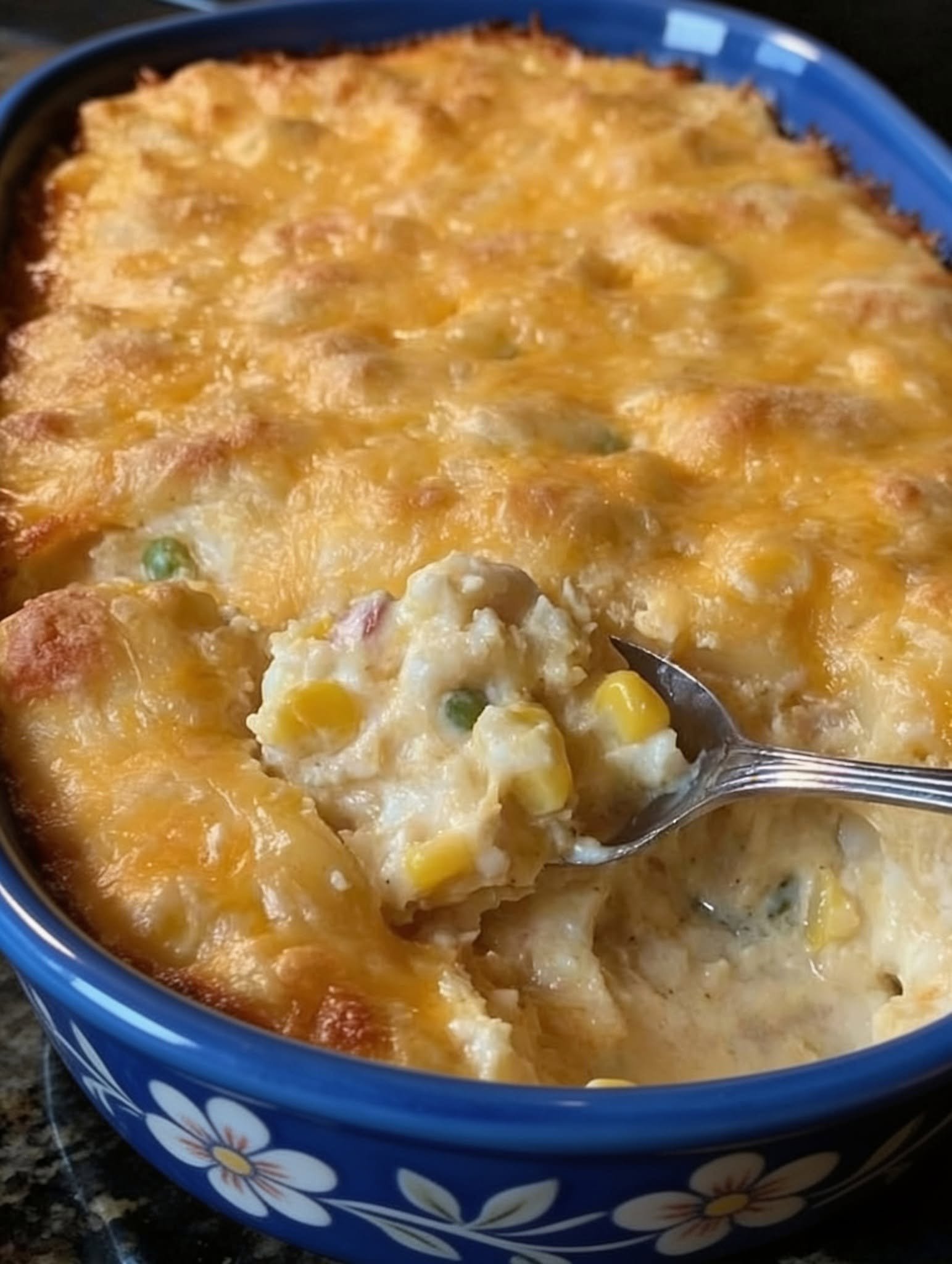Keto Disappearing Chicken Casserole There are casseroles you make because they're easy. And then there are casseroles you make because you already know there's a very good chance there won't be any leftovers. This Keto Disappearing Chicken Casserole definitely belongs in the second category. I love a good casserole on those evenings when I want something warm, creamy, cheesy, and comforting without having to spend the entire night in the kitchen. This one checks every box. I first made it on a weekend when I had some cooked chicken waiting in the refrigerator and wanted to turn it into something the whole family would enjoy. I had originally planned to make something simple, but once I started combining the cream cheese, sour cream, mayonnaise, cheddar, and seasonings, I knew I was onto something. Then came the cauliflower. Instead of pasta, I used tender cauliflower florets to keep the casserole hearty while making it much more suitable for a keto-style meal. The result was ridiculously creamy. The chicken stays juicy, the cauliflower soaks up that rich sauce, the cheddar melts over everything, and the green chiles add just enough gentle heat to keep every bite interesting. And somehow, every time I make it, it seems to disappear. Hence the name. I can put a full casserole on the table and tell myself, Great, we'll have leftovers tomorrow. Then I look again later and somehow there are only a few spoonfuls left. Honestly? I'm not complaining. ❤️ Why You'll Love This Keto Chicken Casserole Creamy, cheesy, and incredibly comforting Keto-friendly adaptation of the classic disappearing chicken casserole No pasta or flour Great way to use leftover or rotisserie chicken Made in one baking dish Family-friendly Easy to customize Excellent for meal prep Perfect for busy weeknights Ready in about 40 minutes Uses simple ingredients Makes fantastic leftovers 🛒 Ingredients For the Casserole 1½ lb cooked chicken, shredded 6 cups cauliflower florets, cut into small bite-sized pieces 8 oz cream cheese, softened ¾ cup sour cream ½ cup mayonnaise ½ cup heavy cream 1½ cups shredded sharp cheddar cheese, divided 1 (4 oz) can diced green chiles, undrained 1 (4 oz) jar diced pimientos, drained 1½ teaspoons taco seasoning ½ teaspoon garlic powder ½ teaspoon onion powder ½ teaspoon salt ½ teaspoon black pepper ¼ teaspoon smoked paprika 1 tablespoon chopped fresh parsley Optional ¼ teaspoon red pepper flakes 2 tablespoons grated Parmesan Sliced green onions Extra fresh parsley A little hot sauce for serving For the lowest-carb result, check the labels on your taco seasoning, mayonnaise, canned chiles, and other packaged ingredients. 👩‍🍳 How to Make Keto Disappearing Chicken Casserole 1. Preheat the Oven Preheat your oven to 375°F (190°C). Lightly grease a 9×13-inch baking dish. Set it aside while you prepare the filling. 🥦 2. Cook the Cauliflower Bring a large pot of salted water to a boil. Add the cauliflower and cook for approximately 4–5 minutes, just until it begins to become tender. You don't want it completely soft. The cauliflower will continue cooking in the oven, and slightly firm florets will hold their shape much better in the finished casserole. Drain extremely well. This is important. Extra water from the cauliflower can make your creamy sauce thinner than you'd like. I sometimes even let the drained cauliflower sit in the colander for a few minutes so excess steam can escape. 🍗 3. Prepare the Chicken If you're using leftover chicken, shred it into bite-sized pieces. Rotisserie chicken works beautifully here. I like using a mixture of white and dark meat because the darker meat keeps the casserole especially juicy, but chicken breast works perfectly too. If your chicken has been heavily seasoned or sauced, use plain cooked chicken instead so the flavors of the casserole can shine. 🧀 4. Make the Creamy Sauce Place the softened cream cheese in a large mixing bowl. Add: Sour cream Mayonnaise Heavy cream Taco seasoning Garlic powder Onion powder Salt Black pepper Smoked paprika Mix until smooth and creamy. Don't worry if it takes a minute to get everything completely incorporated. Softened cream cheese makes this step much easier. If your cream cheese is still cold and firm, it can leave little lumps throughout the sauce. 🧀 5. Add the Cheese Stir ½ cup of the shredded cheddar into the creamy mixture. The rest will go on top. Taste the sauce. If you want more heat, add a pinch of red pepper flakes. If you like a stronger garlic flavor, add another small pinch of garlic powder. This is one of those recipes where you can easily adjust the seasoning before everything goes into the oven. 🍗 6. Add the Chicken and Cauliflower Add the shredded chicken and drained cauliflower to the bowl. Fold everything together gently. You want the chicken and cauliflower evenly coated without smashing the cauliflower. At this point, it should already look incredibly creamy. And yes, this is usually the moment when I start wondering whether I really need to bake it at all. 🌶️ 7. Add the Green Chiles and Pimientos Gently fold in the diced green chiles and drained pimientos. The green chiles add a mild peppery flavor without making the casserole overwhelmingly spicy. The pimientos add little pops of color and a subtle sweetness. Together, they keep the creamy casserole from feeling too heavy. 🍲 8. Transfer to the Baking Dish Spoon the mixture into your prepared baking dish. Spread it evenly from corner to corner. Sprinkle the remaining 1 cup shredded cheddar cheese over the top. If you're using Parmesan, sprinkle it over the cheddar as well. At this point, you should have a beautiful layer of creamy chicken and cauliflower underneath a generous blanket of cheese. 🔥 9. Bake Place the casserole in the preheated oven. Bake uncovered for approximately 20–25 minutes, or until hot and bubbling around the edges. The cheese should be completely melted. If you want a more golden top, switch the oven to broil for 1–2 minutes at the end. Watch it carefully. Cheese can go from beautifully golden to burnt surprisingly quickly under the broiler. 🌿 10. Let It Rest Remove the casserole from the oven. Sprinkle the top with fresh parsley or sliced green onions. Let it rest for about 5 minutes before serving. This gives the creamy sauce a chance to settle slightly. Then grab your serving spoon. Because this is where the disappearing part begins. ⭐ My Best Tips for the Creamiest Casserole Soften the cream cheese This makes a huge difference. Cold cream cheese is difficult to blend smoothly with the other ingredients. Drain the cauliflower well Extra water is one of the easiest ways to end up with a watery casserole. Don't overcook the cauliflower You want it tender but still sturdy enough to hold its shape. Use sharp cheddar Sharp cheddar gives the casserole plenty of flavor without needing an enormous amount of cheese. Shred your own cheese if possible Freshly shredded cheese generally melts more smoothly. Don't skip the resting time Five minutes may not seem like much, but it helps the sauce thicken slightly and makes serving easier. Use cooked chicken This is supposed to be an easy casserole. Rotisserie chicken or leftover roasted chicken makes it incredibly convenient. 🥓 Delicious Variations One of my favorite things about this casserole is how easily you can change it. Keto Bacon Chicken Casserole Cook 6 slices of bacon until crisp. Crumble the bacon and fold most of it into the casserole. Sprinkle the rest over the top before serving. This one is especially hard to resist. Buffalo Chicken Casserole Add 2–3 tablespoons of your favorite keto-friendly buffalo sauce to the creamy mixture. Use cheddar or Monterey Jack on top. Finish with sliced green onions. Jalapeño Popper Chicken Casserole Replace the green chiles with diced jalapeños, or use both. Add extra cream cheese and top with cheddar. If you love jalapeño poppers, this variation is a winner. Broccoli Chicken Casserole Replace half or all of the cauliflower with broccoli florets. Steam them until just tender before adding them to the casserole. Spinach Chicken Casserole Stir in 2 cups of fresh baby spinach. The spinach will wilt as the casserole bakes. Mushroom Chicken Casserole Sauté 8 ounces of sliced mushrooms in butter until browned. Let them cool slightly before folding them into the filling. Ranch Chicken Casserole Add 1 teaspoon of ranch seasoning to the sauce. For a stronger ranch flavor, add a little more to taste. Mexican-Style Keto Chicken Casserole Add: Cumin Chili powder Extra green chiles Jalapeños Monterey Jack cheese Top with fresh cilantro after baking. 🥑 What to Serve With Keto Disappearing Chicken Casserole Because this casserole is rich and creamy, I like serving it with something fresh or green. Try: Simple green salad Avocado salad Roasted broccoli Garlic green beans Sautéed spinach Roasted asparagus Cucumber salad Cauliflower rice Zucchini noodles Steamed vegetables Brussels sprouts A crisp salad with a light vinaigrette is especially nice because the acidity balances the richness of the casserole. 🍽️ Can I Use Rotisserie Chicken? Absolutely. In fact, it's one of my favorite shortcuts. Remove the skin and bones, then shred approximately 1½ pounds of meat. A mixture of breast and thigh meat works particularly well. This is also a fantastic recipe for using leftover roast chicken from the night before. 🥦 Can I Use Frozen Cauliflower? Yes. Frozen cauliflower can work very well, but thaw it completely and drain as much excess moisture as possible before using it. For an especially good texture, quickly steam or microwave it and then let it cool and release excess moisture. The goal is always the same: Keep unnecessary water out of the casserole. 🧀 What Other Cheese Can I Use? There are plenty of options. Try: Monterey Jack Colby Jack Pepper Jack Mozzarella Provolone Gouda Parmesan Pepper Jack is fantastic if you like a little heat. Monterey Jack gives you an especially creamy melt. For the strongest flavor, I love combining sharp cheddar with a little Parmesan. 🧊 Storage Let leftover casserole cool before transferring it to an airtight container. Refrigerate for up to 3–4 days. The casserole actually tastes even better the next day because the chicken and cauliflower have more time to absorb the creamy sauce. 🔥 How to Reheat For individual portions, microwave gently in short intervals until heated through. For a larger amount, place the casserole in an oven-safe dish and cover loosely with foil. Reheat at 325°F (165°C) until hot throughout. If the casserole seems a little dry, add a small splash of heavy cream before reheating. ❄️ Can You Freeze Keto Disappearing Chicken Casserole? Yes, although the texture of the creamy sauce may change slightly after freezing and thawing. For best results, freeze individual portions in airtight freezer-safe containers. Allow the casserole to cool completely first. Freeze for up to about 2 months for best quality. Thaw overnight in the refrigerator and reheat gently. 🥘 Can I Make It Ahead? Absolutely. Assemble the casserole earlier in the day, cover it tightly, and refrigerate. When you're ready to cook, let it sit out briefly while the oven preheats, then bake until completely hot in the center. Because the casserole is cold from the refrigerator, it may need several extra minutes in the oven. ❓ Frequently Asked Questions Why is it called Disappearing Chicken Casserole? The name is playful—the casserole is so creamy, cheesy, and comforting that it tends not to stay on the table very long. The original version became particularly popular for its creamy chicken-and-cheese combination and easy preparation. Is Disappearing Chicken Casserole keto? The traditional version contains pasta, so it isn't keto-friendly. This version replaces the pasta with cauliflower and uses a keto-conscious creamy sauce. Always check packaged ingredients such as taco seasoning, mayonnaise, and canned peppers for added carbohydrates. Can I make this without mayonnaise? Yes. You can replace the mayonnaise with additional sour cream, although the flavor and texture will be slightly different. For the richest result, I recommend keeping at least some mayonnaise in the recipe. Can I use Greek yogurt? You can replace part of the sour cream with full-fat Greek yogurt. Keep in mind that Greek yogurt can make the sauce slightly tangier. Can I make it spicy? Definitely. Add diced jalapeños, extra green chiles, cayenne, red pepper flakes, or your favorite keto-friendly hot sauce. Why is my casserole watery? The most likely culprit is excess moisture from the cauliflower. Make sure the cauliflower is well drained before adding it to the creamy mixture. Frozen cauliflower can also release quite a bit of water. Can I use canned chicken? Yes. Drain it thoroughly and break it apart before adding it to the sauce. Rotisserie or freshly cooked chicken generally gives the best texture. Can I use broccoli instead of cauliflower? Absolutely. Broccoli is an excellent substitute and works especially well with cheddar and chicken. Can I make this without the pimientos? Yes. Simply leave them out. You can add extra green chiles, jalapeños, spinach, or another low-carb vegetable instead. How do I make the top extra cheesy? Add another ½ cup of shredded cheddar during the final few minutes of baking. You can also finish it briefly under the broiler for a beautifully browned top. Can I use leftover turkey? Yes. This recipe works beautifully with leftover cooked turkey, especially after a holiday meal. 🍽️ Recipe at a Glance Prep Time: 15 minutes Cook Time: 20–25 minutes Resting Time: 5 minutes Total Time: About 40–45 minutes Servings: 6–8 Category: Dinner / Casserole Method: Oven Diet: Keto-friendly adaptation ❤️ The Casserole That Somehow Disappears There's something special about a casserole. Maybe it's the bubbling cheese. Maybe it's the creamy sauce. Or maybe it's simply the fact that you can put one big dish in the middle of the table and watch everyone help themselves. This Keto Disappearing Chicken Casserole has become one of those recipes I reach for when I want comfort food without a complicated cooking project. It's creamy. It's cheesy. It's packed with tender chicken. And the cauliflower quietly soaks up all that delicious sauce without making you miss the pasta. I especially love serving it on weekends when the family is gathered around the table and everyone is hungry. You put the casserole down. Someone takes a serving. Then someone else takes another. And before you know it, you're looking at the empty baking dish wondering where the rest of it went. That's how you know you've got a keeper. Creamy chicken, melted cheddar, tender cauliflower, a little kick from green chiles—and absolutely nothing left on the plate. That's one casserole I can happily make again and again.