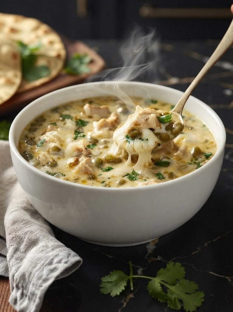Keto Green Enchilada Chicken Soup There are some soups that are light and delicate. And then there are soups that feel like a warm blanket in a bowl. This Keto Green Enchilada Chicken Soup is definitely the second kind. It's creamy, cheesy, savory, a little spicy, and packed with tender shredded chicken. Every spoonful has that wonderful green enchilada flavor, but instead of rolling tortillas and assembling a pan of enchiladas, everything comes together in one cozy pot. I love recipes like this on busy evenings. There's something so comforting about knowing dinner is quietly simmering away while the house starts to smell like garlic, green chiles, and melted cheese. I first started making this kind of soup when I was craving enchiladas but wanted something much easier. I didn't want to spend the evening filling tortillas, rolling them up, and cleaning half the kitchen afterward. So I turned those flavors into soup. And it worked. The chicken becomes tender enough to shred with a fork, the green enchilada sauce gives the broth its bright, tangy flavor, and cream cheese and Monterey Jack make everything wonderfully creamy. Then come the toppings. A little avocado. Fresh cilantro. Sliced jalapeños. Green onions. Maybe another sprinkle of cheese. Suddenly a simple bowl of soup feels like a complete comfort-food dinner. And the best part? You don't need tortillas to get all that enchilada flavor. 💚 Why You'll Love This Keto Green Enchilada Chicken Soup Creamy and comforting Naturally low in carbohydrates when keto-friendly ingredients are used Packed with tender shredded chicken Full of green chile and enchilada flavor Easy to make in one pot Great for busy weeknights Excellent for meal prep Easy to make mild or spicy Delicious with plenty of toppings Freezer-friendly with a few texture considerations This soup is also incredibly flexible. You can make it on the stovetop when you need dinner quickly, or let the slow cooker do most of the work. 🛒 Ingredients For the Soup 2 pounds boneless, skinless chicken breasts or thighs 28 ounces green enchilada sauce, preferably a keto-friendly brand 4 cups chicken broth 4 ounces cream cheese, softened and cut into cubes 1 cup heavy cream 2 cups shredded Monterey Jack cheese 4 ounces diced green chiles 1 teaspoon ground cumin 1 teaspoon garlic powder ½ teaspoon chili powder ½ teaspoon smoked paprika ½ teaspoon salt, plus more to taste ¼ teaspoon black pepper 1 tablespoon lime juice Optional Toppings Fresh cilantro Sliced jalapeños Chopped green onions Diced avocado Sour cream Extra Monterey Jack cheese Lime wedges Crumbled cotija cheese The toppings are where you can really make the soup your own. For a mild bowl, keep things simple with avocado, cilantro, and cheese. For a spicy bowl, add jalapeños and your favorite hot sauce. 🍗 Choosing the Chicken Both chicken breasts and chicken thighs work beautifully here. Chicken breasts are leaner and shred into substantial pieces. Chicken thighs have a little more fat and tend to stay especially tender. If I'm making this for a cozy weekend dinner, I often reach for thighs. If I'm making it as a meal-prep recipe, chicken breast is convenient and easy to portion. Either works. 👩‍🍳 How to Make Keto Green Enchilada Chicken Soup Step 1: Start the Chicken Place the chicken in a large Dutch oven or soup pot. Pour in the green enchilada sauce and chicken broth. Add the diced green chiles, cumin, garlic powder, chili powder, smoked paprika, salt, and black pepper. Stir gently. 🔥 Step 2: Simmer Bring the mixture to a gentle simmer over medium heat. Reduce the heat to low, cover, and cook until the chicken is completely cooked through and tender enough to shred easily. Depending on the size and thickness of the chicken pieces, this generally takes around 20–30 minutes on the stovetop. The exact cooking time will vary, so use the chicken's internal temperature rather than the clock alone. Chicken should reach 165°F (74°C) for food safety. 🍗 Step 3: Shred the Chicken Carefully remove the cooked chicken from the pot. Place it on a plate or cutting board and let it cool just enough to handle. Use two forks to shred the chicken into bite-sized pieces. You can make the pieces chunky or finely shredded. I prefer a mixture of both. Return the shredded chicken to the pot. 🧀 Step 4: Make It Creamy Reduce the heat to low. Add the softened cream cheese and heavy cream. Stir slowly until the cream cheese begins to melt into the broth. Make sure the cream cheese is softened before adding it. Cold cream cheese can take longer to incorporate and may leave little lumps in the soup. Softening it first makes the process much easier. 🧀 Step 5: Add the Monterey Jack Add the shredded Monterey Jack cheese a little at a time. Stir after each addition until melted. Continue stirring gently until the soup becomes creamy and smooth. Avoid letting the soup boil aggressively once the dairy and cheese have been added. A gentle heat gives you a much smoother texture. 🍋 Step 6: Finish With Lime Turn off the heat and stir in the fresh lime juice. Taste the soup. Add more salt, pepper, or chili if needed. The lime might seem like a small addition, but it makes a big difference. It cuts through the richness of the cream and cheese and gives the whole soup a brighter finish. 🥑 Step 7: Add Your Favorite Toppings Ladle the soup into bowls. Then have fun. Top with: Avocado Cilantro Green onions Jalapeños Sour cream Extra cheese Lime juice I especially love avocado and fresh cilantro because they add freshness and contrast to the creamy soup. ⭐ Tips for the Best Keto Green Enchilada Chicken Soup Soften the cream cheese first This makes it much easier to incorporate smoothly into the hot broth. Grate your own cheese Freshly shredded Monterey Jack tends to melt more smoothly than some pre-shredded cheeses, which may contain anti-caking ingredients. Don't boil the creamy soup Once the dairy and cheese are added, keep the heat low. A hard boil can cause the sauce to become grainy or separate. Taste your enchilada sauce Different brands vary in spice level and carbohydrate content. If you're following keto closely, check the nutrition label of the sauce you choose. Add the lime at the end Fresh lime juice tastes brighter when added after cooking rather than simmered for a long time. Don't forget the toppings The creamy soup is delicious on its own, but fresh toppings give it texture and brightness. 🌶️ How Spicy Is It? That's completely up to you. The green enchilada sauce and green chiles provide a mild chile flavor, but you can easily increase the heat. For a mild soup: Use mild green enchilada sauce Use mild green chiles Skip the jalapeños For a medium soup: Use regular green enchilada sauce Add sliced jalapeños Add a little hot sauce For a spicy soup: Use hot green enchilada sauce Add fresh jalapeños Add serrano peppers Finish with your favorite keto-friendly hot sauce 🥑 Best Keto Toppings This is where things get really fun. Avocado Creamy avocado adds a cool contrast to the spicy soup. Cilantro Fresh cilantro adds brightness and a little herbal freshness. Jalapeños Perfect for anyone who likes extra heat. Sour Cream A spoonful of sour cream makes the soup even creamier. Monterey Jack Add another little handful of cheese while the soup is hot and watch it melt. Green Onion Green onions add crunch and a mild onion flavor. Lime A squeeze of lime right before eating wakes everything up. Cotija A little crumbled cotija gives the soup a salty, tangy finish. 🥣 Slow Cooker Method If you prefer letting the slow cooker handle dinner, this soup works beautifully that way. Place the chicken in a 6-quart slow cooker. Add: Green enchilada sauce Chicken broth Green chiles Cumin Garlic powder Chili powder Smoked paprika Salt and pepper Cover and cook on: LOW: 6–8 hours HIGH: 3–4 hours Cook until the chicken is tender and easily shredded. Remove the chicken and shred it with two forks. Return it to the slow cooker. Add the softened cream cheese, heavy cream, and Monterey Jack. Turn the slow cooker to WARM and stir until the cheeses are melted and incorporated. This slow-cooker approach follows the general method used in several green enchilada chicken soup recipes: cook the chicken with enchilada sauce and broth first, then add the dairy and cheese after shredding. Finish with lime juice and your favorite toppings. ⚡ Instant Pot Method You can also make this soup in an electric pressure cooker. Place the chicken, green enchilada sauce, chicken broth, green chiles, and seasonings into the pot. Cook the chicken under high pressure according to your pressure cooker's chicken settings, then allow the pressure to release according to the recipe method you're following. Remove and shred the chicken. Return it to the pot. Add softened cream cheese, heavy cream, and shredded Monterey Jack. Use the sauté or warm function as appropriate and stir gently until the cheese has melted. Keep the heat low once the dairy has been added. 🥗 What to Serve With Keto Green Enchilada Chicken Soup This soup is hearty enough to be a complete meal, especially with chicken and cheese. But if you want to put together a bigger dinner, try serving it with: Avocado salad Cucumber salad Mexican-style cauliflower rice Roasted zucchini Sautéed peppers Guacamole Keto tortilla chips Cheesy cauliflower Simple green salad For a fun dinner, set out all the toppings in little bowls and let everyone build their own soup. That's always a hit. 🧀 Make It Extra Cheesy If you're someone who believes there's no such thing as too much cheese, this recipe is easy to customize. Try adding: Monterey Jack Pepper Jack Cheddar Colby Jack Oaxaca cheese Pepper Jack is especially good if you want both extra cheesiness and extra heat. 🥓 Delicious Variations Bacon Green Enchilada Chicken Soup Cook crispy bacon separately and crumble it over each bowl. The salty bacon is fantastic with the creamy green chile broth. Spinach Enchilada Chicken Soup Stir a couple of handfuls of fresh spinach into the soup during the final few minutes. Let it wilt before serving. Jalapeño Popper Enchilada Soup Add extra jalapeños and increase the cream cheese. Top with crispy bacon and green onions. Cilantro Lime Chicken Soup Increase the fresh lime juice and add a generous amount of chopped cilantro just before serving. Extra Creamy Chicken Soup Add a little more cream cheese for a thicker, richer consistency. Rotisserie Chicken Version Already have cooked chicken in the refrigerator? Use shredded rotisserie chicken instead. Simmer the enchilada sauce, broth, green chiles, and seasonings first, then add the cooked chicken and continue with the creamy ingredients. 🧊 How to Store Leftovers Let the soup cool appropriately before transferring it to airtight containers. Refrigerate and use within 3–4 days. Because this is a dairy-rich soup, reheat it gently rather than bringing it to a vigorous boil. If the soup thickens in the refrigerator, add a splash of chicken broth while reheating. 🔥 How to Reheat Stovetop Pour the soup into a saucepan. Heat over low to medium-low heat, stirring occasionally. Add a splash of broth if necessary. Microwave Heat individual portions in a microwave-safe bowl in short intervals, stirring between each one. This helps warm the creamy soup evenly. ❄️ Can You Freeze Keto Green Enchilada Chicken Soup? You can, but creamy soups can sometimes change texture after freezing and thawing. The cream cheese and heavy cream may separate slightly. For the best texture, make the soup fresh or refrigerate it for several days. If you do freeze it, thaw it slowly in the refrigerator and reheat gently while stirring. A small splash of broth or cream can help bring the texture back together. ❓ Frequently Asked Questions Is green enchilada chicken soup keto? It can be. The chicken, cheese, cream cheese, and heavy cream are generally compatible with a keto-style recipe, but the green enchilada sauce and other packaged ingredients can contain carbohydrates. Always check the label of your specific sauce and adjust the serving to fit your individual carbohydrate target. Can I use chicken thighs? Absolutely. Chicken thighs are juicy and flavorful and work beautifully in this soup. Can I use rotisserie chicken? Yes. It's one of the easiest shortcuts. Simply shred the cooked chicken and add it to the simmering broth before adding the cream and cheese. Can I use salsa verde instead of green enchilada sauce? Yes. The flavor will be slightly different, but salsa verde works beautifully in green chicken soup recipes. You may need to adjust the seasoning and salt to taste. Why is my cream cheese not melting? It may have been too cold when you added it. Softened cream cheese melts much more easily. You can also cut it into small cubes before adding it. Why is my soup grainy? The soup may have been overheated after adding the dairy and cheese. Keep the temperature low and avoid a vigorous boil. Can I use half-and-half instead of heavy cream? Yes. The soup will be somewhat lighter and less rich. Can I make this without cream cheese? Yes. The soup will still be delicious, although it won't be quite as thick and creamy. You can compensate with additional Monterey Jack or another good melting cheese. How can I thicken the soup? The easiest keto-friendly approach is to add a little more cream cheese or shredded cheese. You can also allow the soup to simmer gently uncovered before adding the dairy, reducing some of the liquid. How do I make it less spicy? Use mild green enchilada sauce and mild green chiles. You can also skip jalapeños and hot sauce. Can I add vegetables? Yes. Spinach, zucchini, mushrooms, cauliflower, and bell peppers can all work. Just remember that adding vegetables changes the carbohydrate count. Can I make this ahead? Definitely. In fact, the flavors have time to mingle as the soup rests, making it a great make-ahead dinner. 📝 Recipe at a Glance Recipe: Keto Green Enchilada Chicken Soup Prep Time: 10 minutes Cook Time: 30 minutes Total Time: About 40 minutes Servings: 6 Category: Soup / Dinner Cuisine: Mexican-inspired Method: Stovetop Ingredients 2 pounds boneless, skinless chicken breasts or thighs 28 ounces green enchilada sauce 4 cups chicken broth 4 ounces softened cream cheese 1 cup heavy cream 2 cups shredded Monterey Jack 4 ounces diced green chiles 1 teaspoon cumin 1 teaspoon garlic powder ½ teaspoon chili powder ½ teaspoon smoked paprika ½ teaspoon salt ¼ teaspoon black pepper 1 tablespoon lime juice Instructions Add chicken, green enchilada sauce, chicken broth, green chiles, and seasonings to a large pot. Bring to a gentle simmer. Cover and cook until the chicken reaches 165°F and shreds easily. Remove the chicken and shred with two forks. Return shredded chicken to the pot. Reduce heat to low. Add softened cream cheese and heavy cream. Stir until the cream cheese melts. Gradually add Monterey Jack, stirring until smooth. Stir in lime juice. Taste and adjust seasoning. Serve immediately with your favorite keto-friendly toppings. ❤️ A Bowl of Pure Comfort There are nights when you want something light and simple. And then there are nights when you want to curl up with a big bowl of something creamy, cheesy, and full of flavor. This Keto Green Enchilada Chicken Soup is made for those nights. It's everything I love about green chicken enchiladas without all the work of making actual enchiladas. Tender chicken. Tangy green enchilada sauce. Melted Monterey Jack. Creamy cream cheese. A little chile heat. A squeeze of fresh lime. And then all those delicious toppings piled on top. I especially love serving this when the weather is cool and everyone is hungry. Put the pot in the middle of the table, set out bowls of avocado, cilantro, jalapeños, cheese, and sour cream, and let everyone make their own perfect bowl. It's casual. It's comforting. It's incredibly satisfying. And after that first spoonful of creamy, cheesy green chile broth, you may find yourself making this recipe long after the weather warms up. Because enchilada night doesn't always need tortillas. Sometimes, it just needs a big cozy bowl.