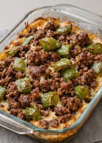 4-Ingredient Amish Beef and Bell Pepper Bake