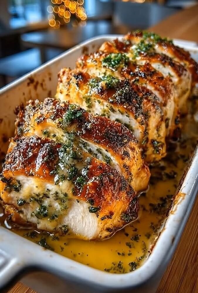 Garlic Butter Herb Roasted Chicken Breast