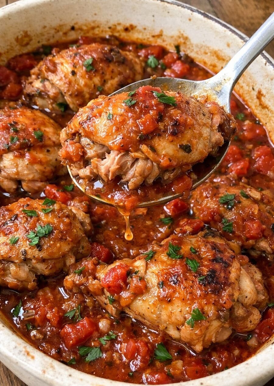 Oven Baked 3-Ingredient Chicken Marengo