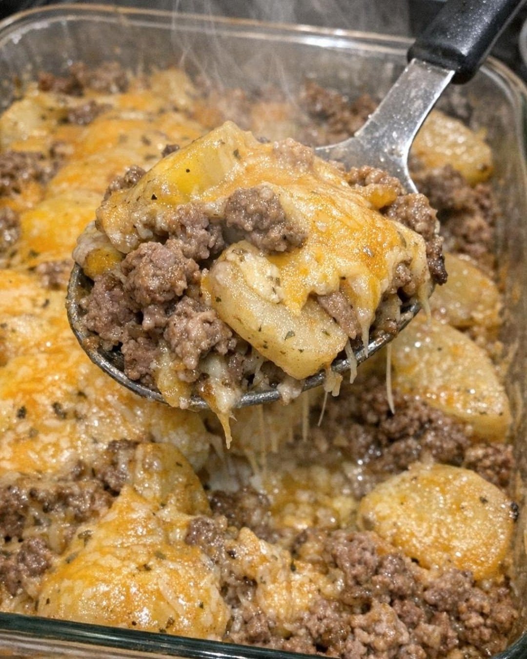 Oven Baked 4-Ingredient Ranch Beef and Potato Bake