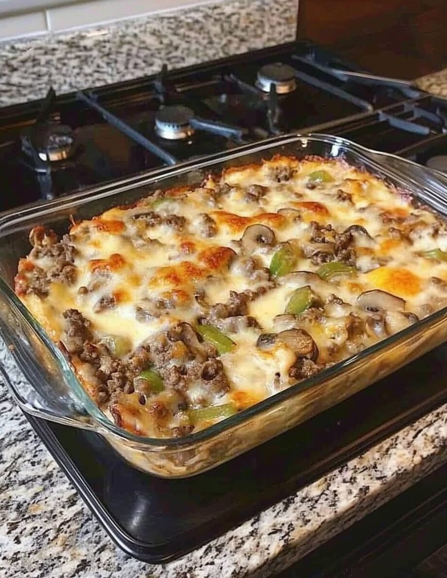 Weight Watchers Low-Carb Philly Cheesesteak Casserole