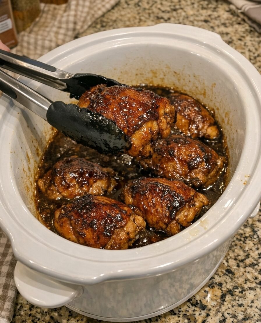 4-Ingredient Slow Cooker Caramelized Sunday Chicken
