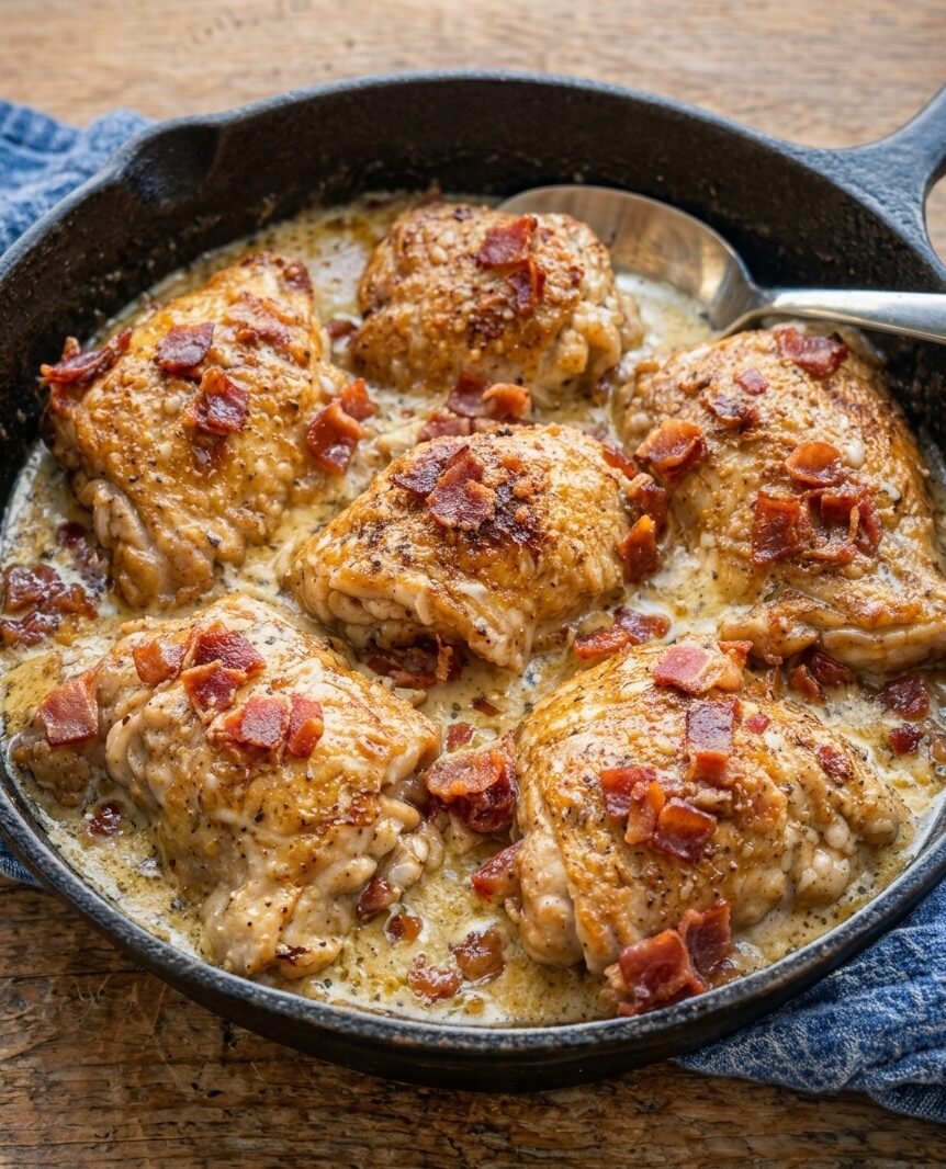 One-Pan Carnivore Garlic Butter Chicken & Prosciutto Skillet Recipe