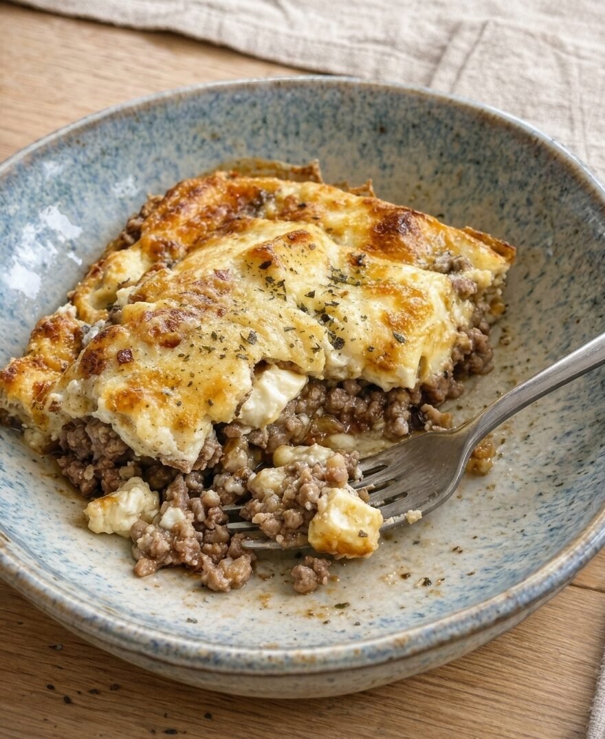 Creamy Carnivore Ground Lamb & Feta Casserole Recipe