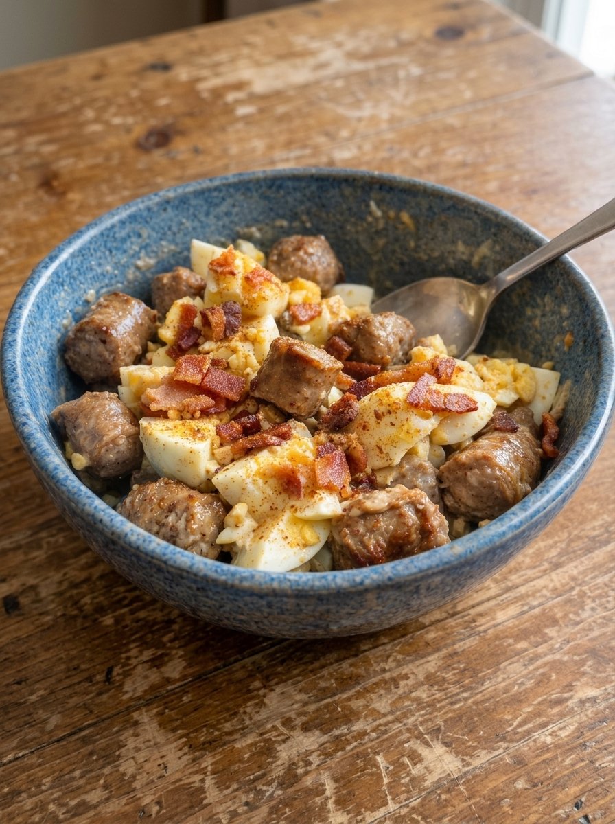 High Protein Carnivore Creamy Sausage & Egg Salad Recipe