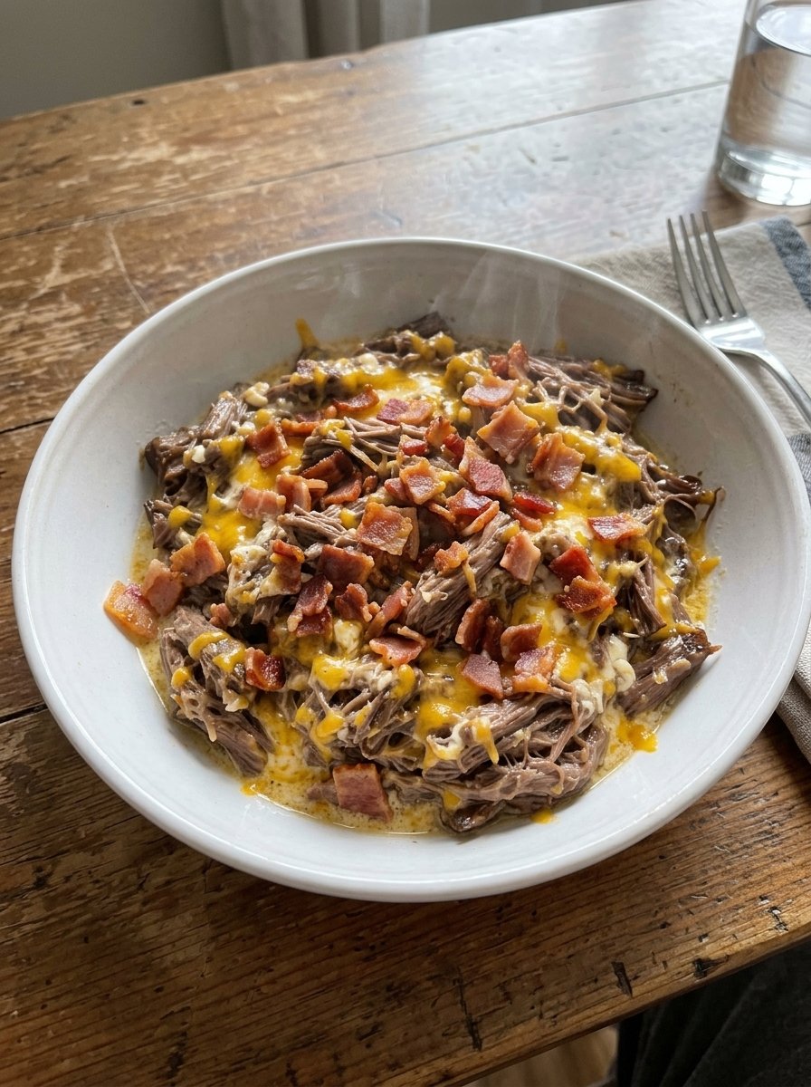 Super Low Carb Carnivore Bacon Butter Beef Shreds