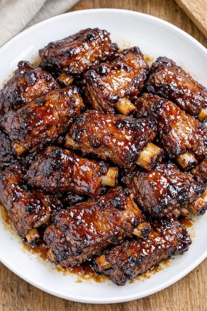 Slow Cooker 4-Ingredient Brown Sugar Pork Ribs
