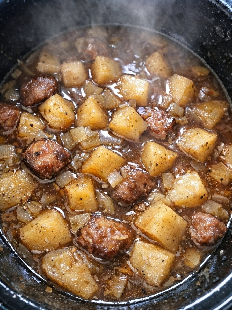 4-Ingredient Slow Cooker Depression Era Supper