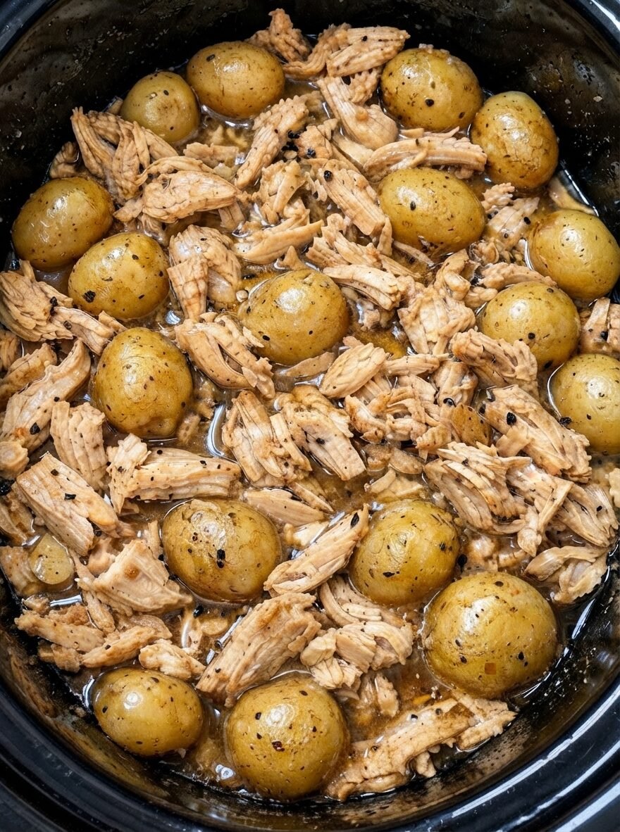 Slow Cooker 4-Ingredient Chicken and Potatoes