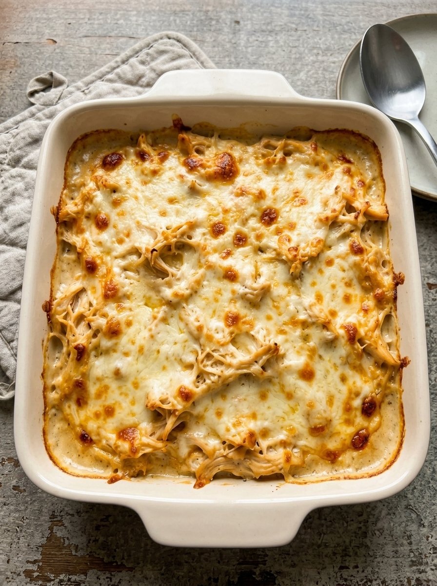 Cheesy Carnivore Smoked Gouda Chicken Alfredo Bake Recipe