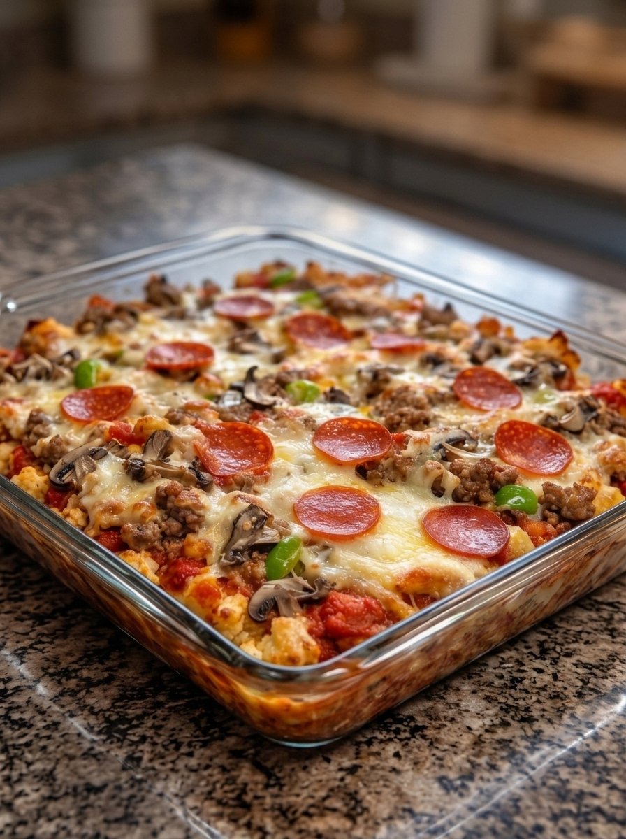 Low Carb Supreme Pizza Casserole