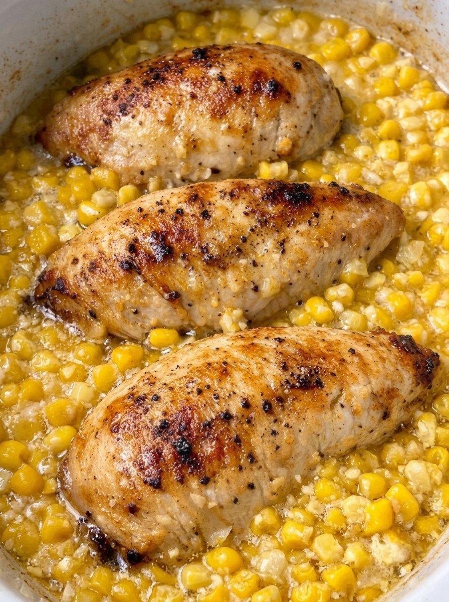 Slow Cooker 4-Ingredient Amish Corn Chicken