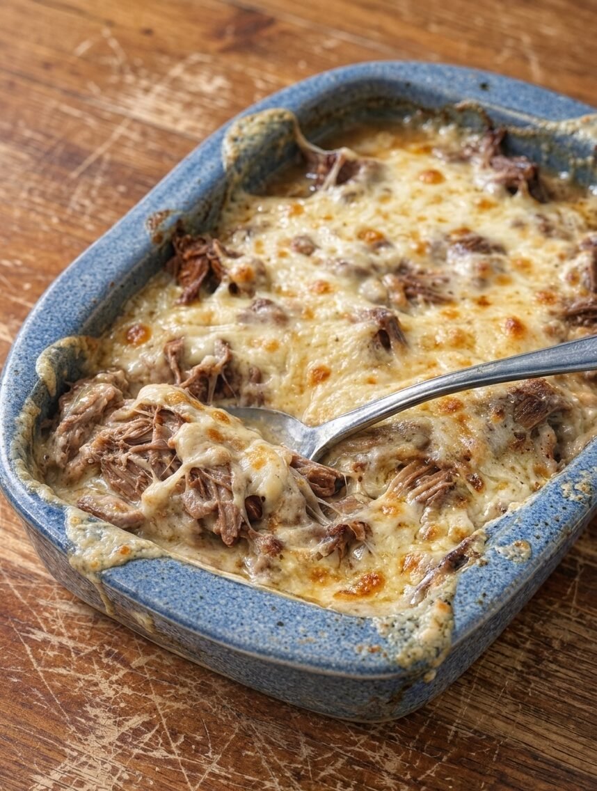 Cheesy Carnivore Chuck Roast & Havarti Casserole Recipe