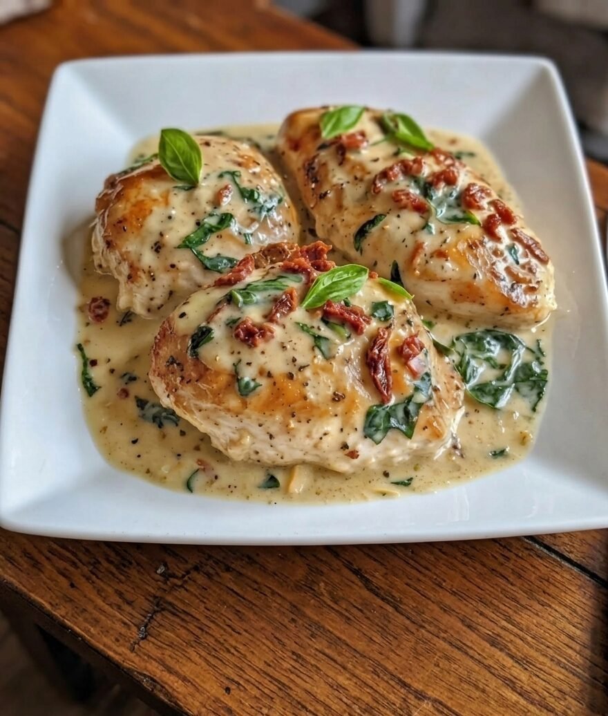 Zero Carb Crockpot Tuscan Chicken 