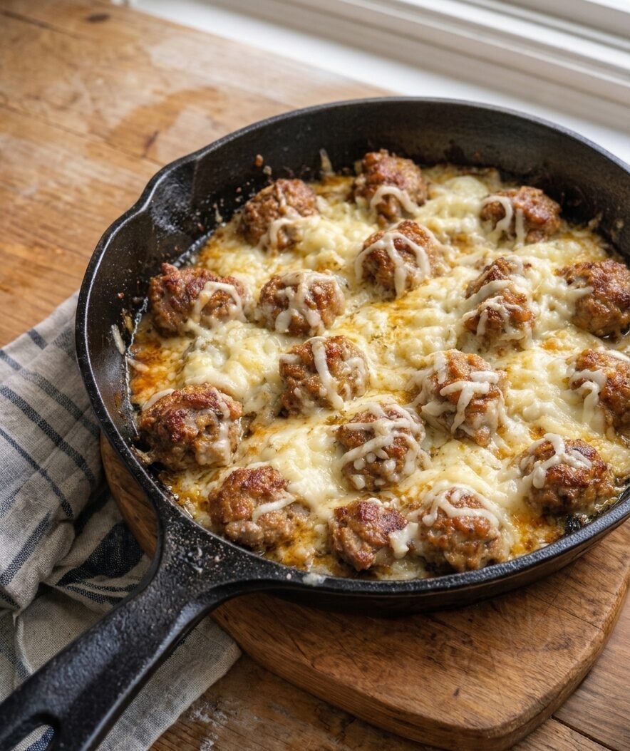 Super Low Carb Carnivore Pork Sausage & Ricotta Skillet Recipe