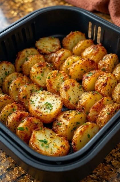 The Crispy Air Fryer Sliced Potatoes