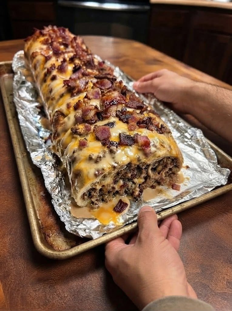 Low Carb Bacon Cheeseburger Roll-Up