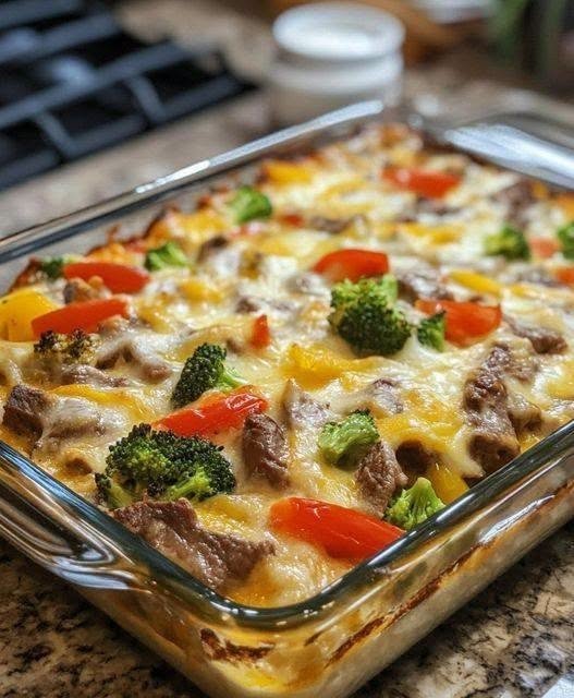 Weight Watcher Fusion Philly Cheesesteak Casserole
