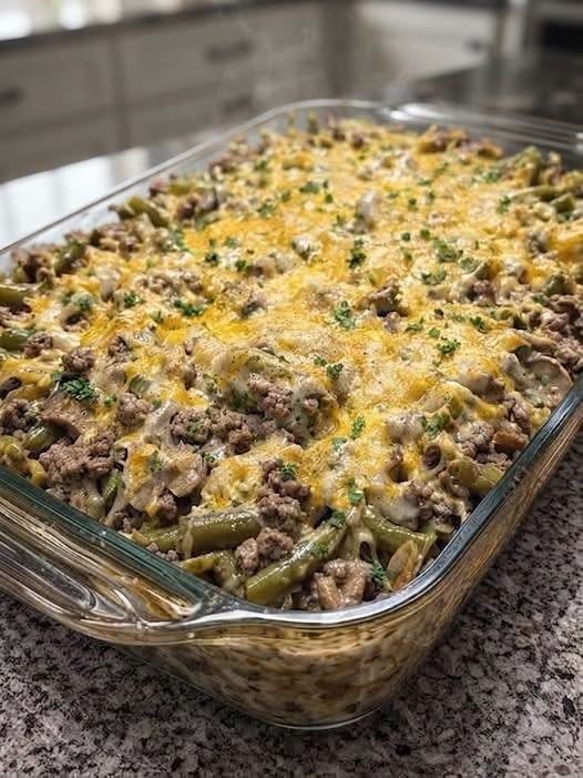 Low Carb Beef & Bean Gratin