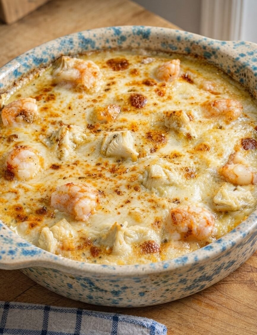 Creamy Carnivore Shrimp & Crab Cream Casserole Recipe